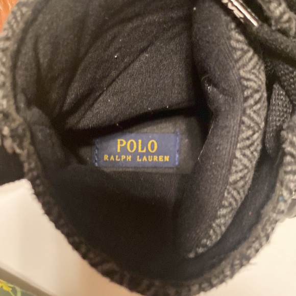 POLO RALPH LAUREN COMBAT BLACK AND GRAY BOOTS SIZE 6 - Picture 8 of 16
